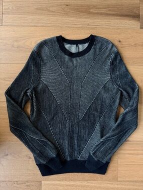 Blackbarrett Neil Barrett Striped Merino Wool Sweater Size Medium